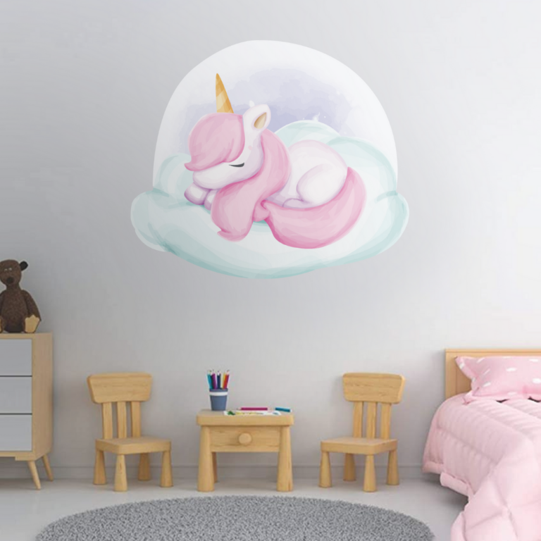 Vinyl Sleeping Unicorn Wall Decal Sticker