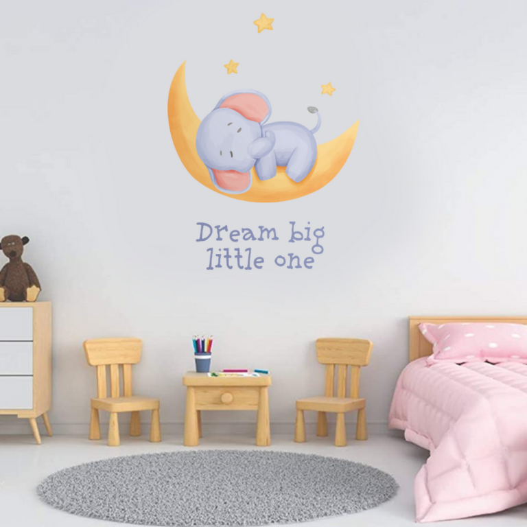 Vinyl Sleeping Elephant Wall Decal Sticker