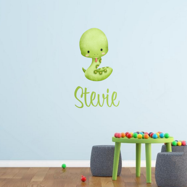 Personalised Vinyl Sweet Dreams Baby Snake Wall Decal Sticker