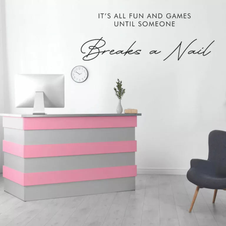 Break a Nail Salon Business Wall Decal Vinyl Sticker