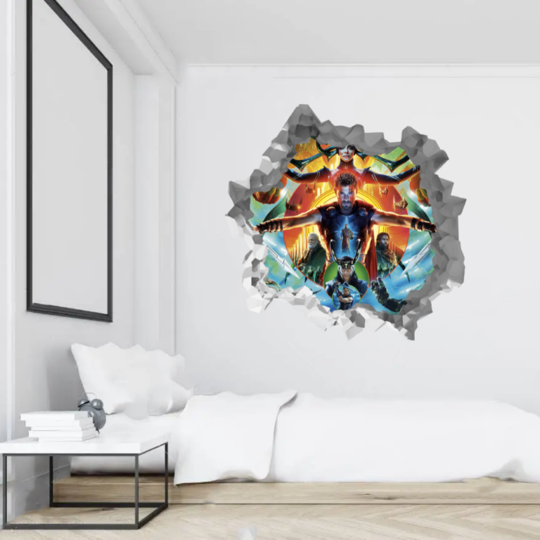 Thor Ragnarok Wall Break Decal Wall Sticker