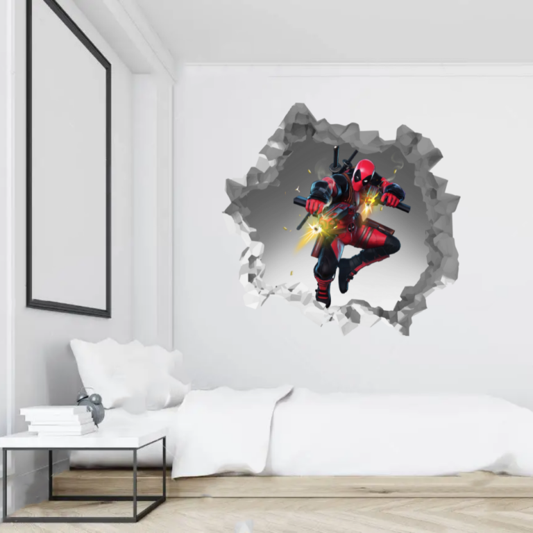 Deadpool Wall Break Decal Wall Sticker