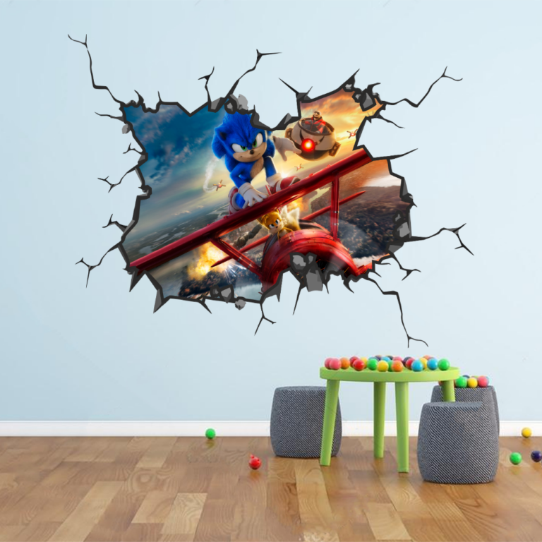 Sonic the Hedgehog Wall Break Decal Wall Sticker