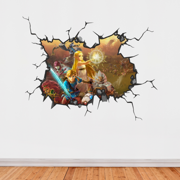 Legend of Zelda Wall Break Decal Wall Sticker