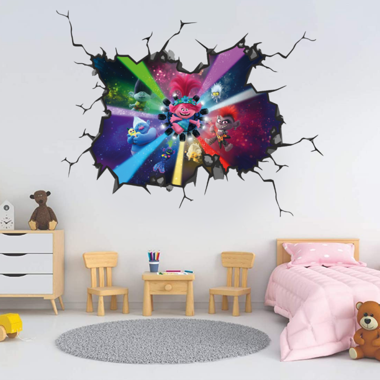 Trolls Wall Break Decal Wall Sticker