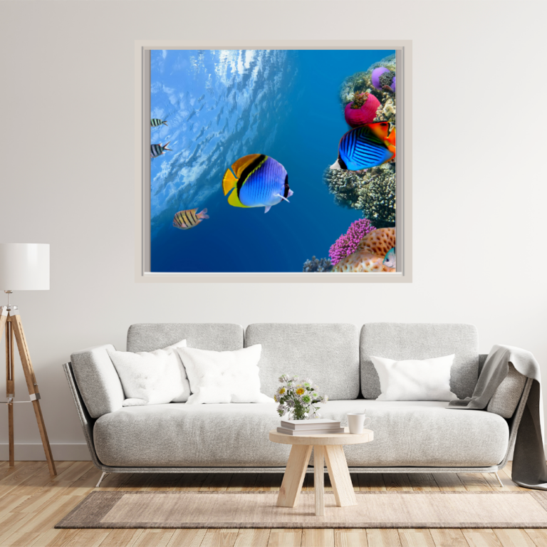 Fish Ocean Blue Sky Window Decal Wall Sticker