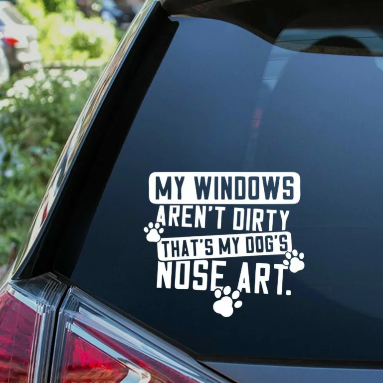 Dogs Nose Art Decal Car Bumper Sticker