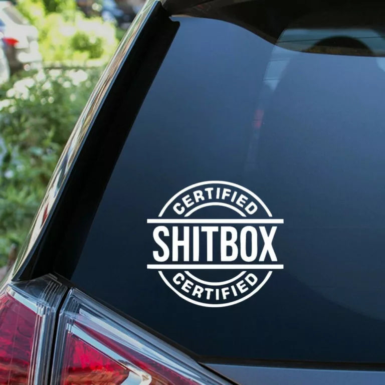 Certificated Shitbox Decal Car Bumper Sticker