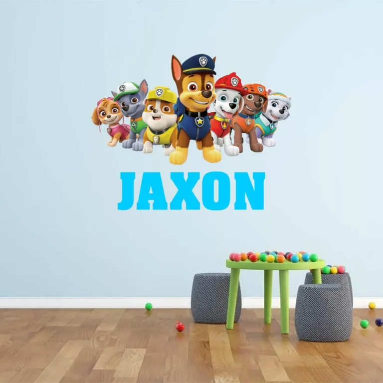 Personalised Paw Patrol Wall Decal