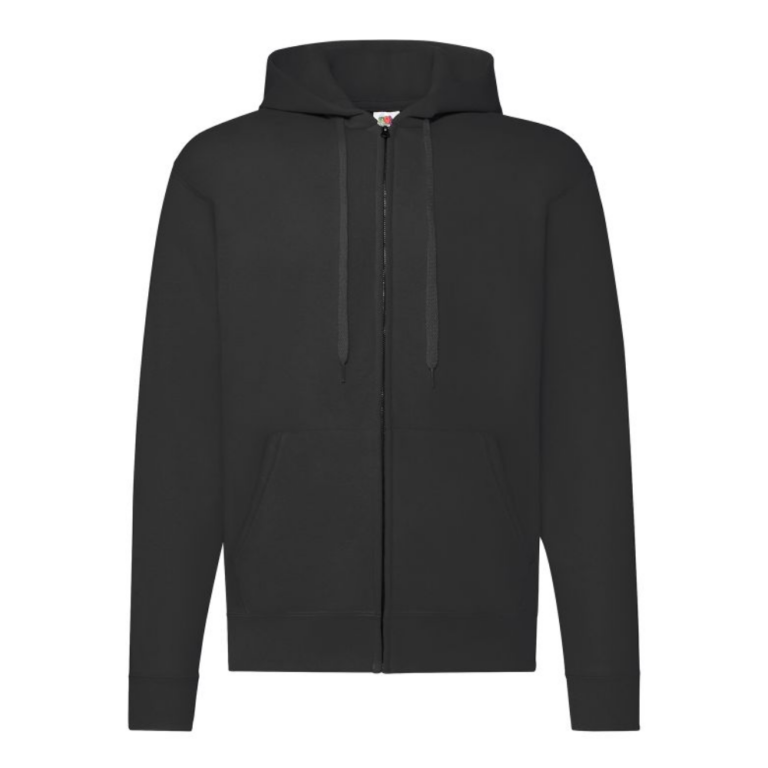 Fruit of the Loom Zip Hoodie Black