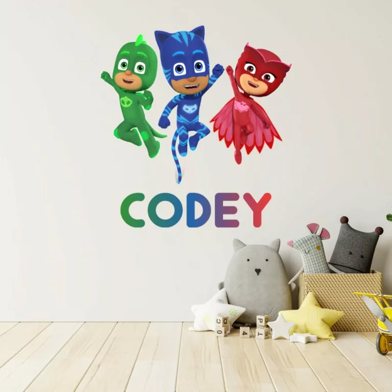 PJ Masks Personalised Kids Wall Decal